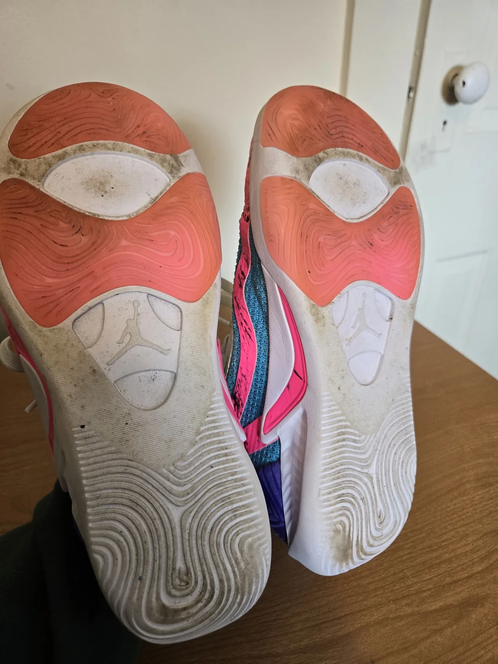 Jordan Kids' Teal + Pink Athletic Sneakers